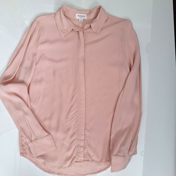 Hudson North Pink Button Down Long Sleeve Top - Picture 6 of 7